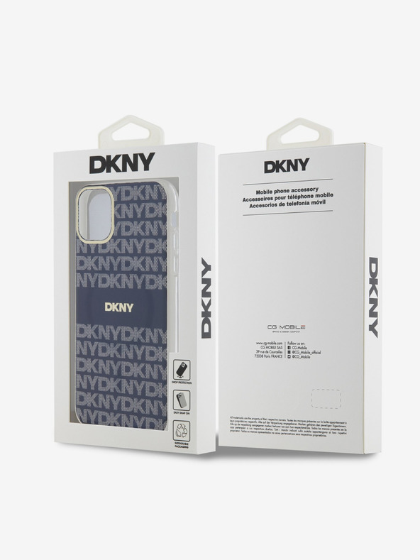 DKNY Zadný kryt PC/TPU Repeat Pattern Tonal Stripe Magsafe pre iPhone 11 Blue DKNY