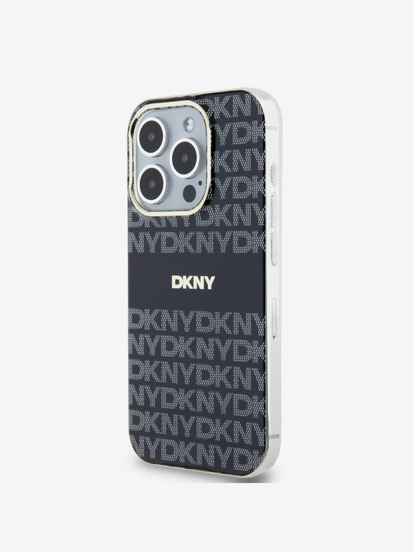 DKNY Zadný kryt PC/TPU Repeat Pattern Tonal Stripe Magsafe pre iPhone 13 Pro Max Black DKNY
