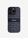 DKNY DKNY PU kožený zadný kryt Repeat Pattern Tonal Stripe pre iPhone 16 Pro Max Blue