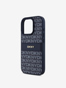 DKNY DKNY PU kožený zadný kryt Repeat Pattern Tonal Stripe pre iPhone 16 Pro Max Blue