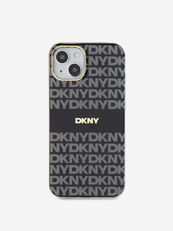 DKNY Zadný kryt PC/TPU Repeat Pattern Tonal Stripe Magsafe pre iPhone 14 Black DKNY