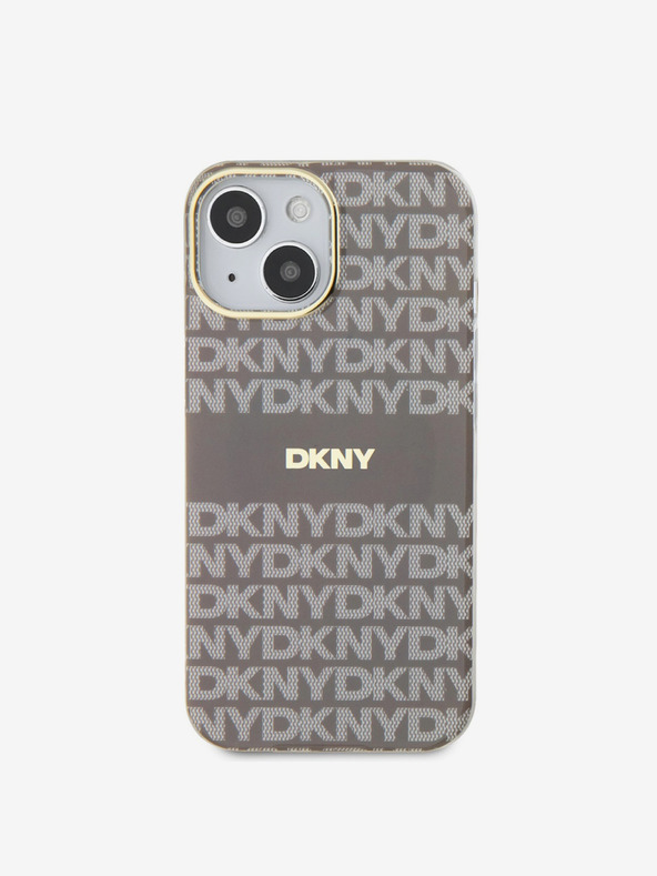 DKNY Zadný kryt PC/TPU Repeat Pattern Tonal Stripe Magsafe pre iPhone 15 Beige DKNY
