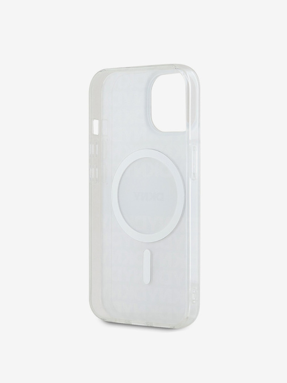 DKNY Zadný kryt PC/TPU Repeat Pattern Tonal Stripe Magsafe pre iPhone 15 Beige DKNY