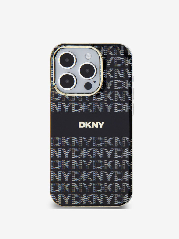 DKNY Zadný kryt PC/TPU Repeat Pattern Tonal Stripe Magsafe pre iPhone 14 Pro Black DKNY