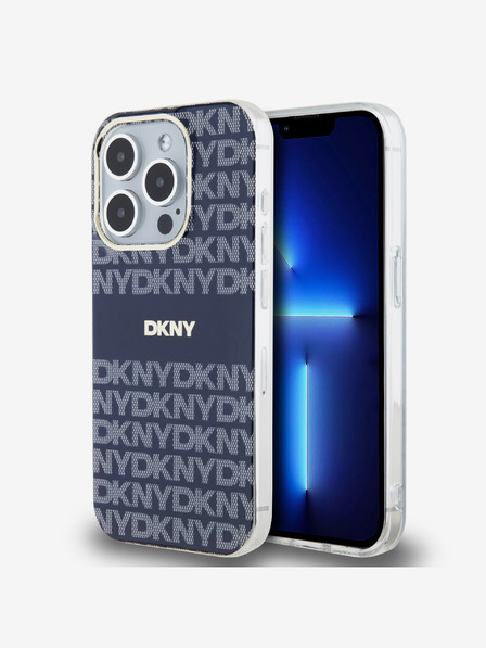 DKNY Zadný kryt PC/TPU Repeat Pattern Tonal Stripe Magsafe pre iPhone 13 Pro Blue DKNY