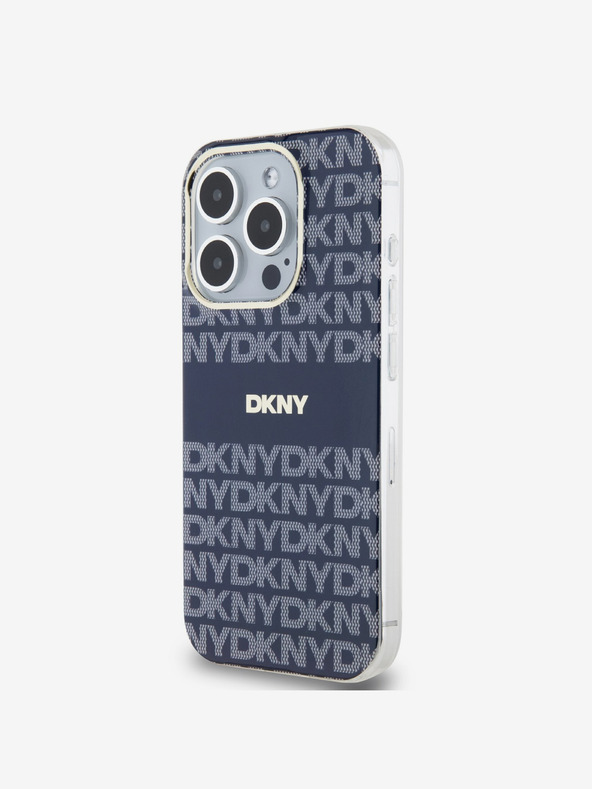 DKNY Zadný kryt PC/TPU Repeat Pattern Tonal Stripe Magsafe pre iPhone 13 Pro Blue DKNY
