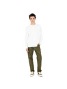 Guess Jeans Pánske biele tričko s dlhým rukávom s pivonkovou potlačou Guess jeans