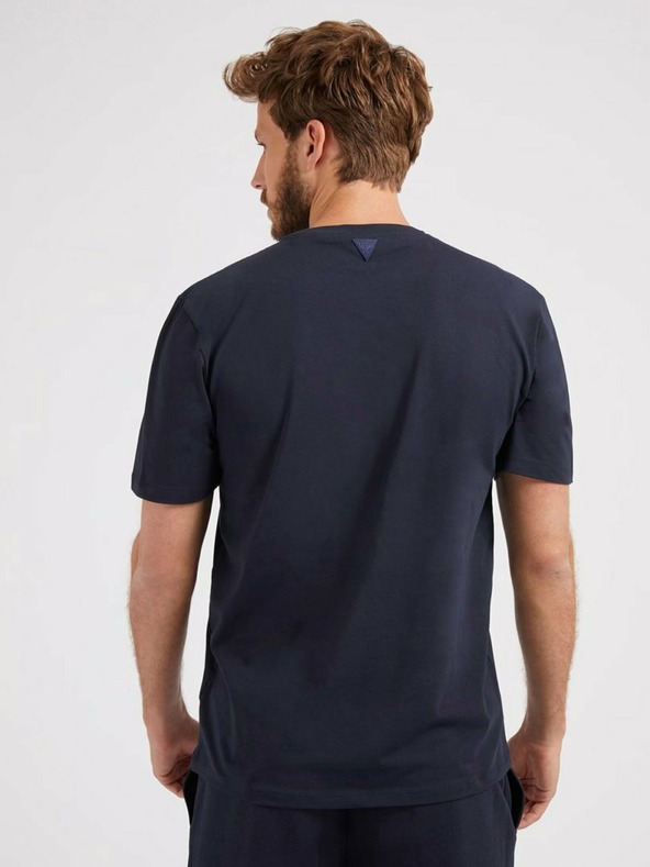 Guess Jeans Pánske tmavomodré tričko Blue Navy Guess jeans