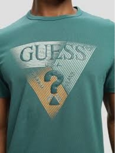 Guess Jeans Pánske zelené tričko Playera Guess jeans