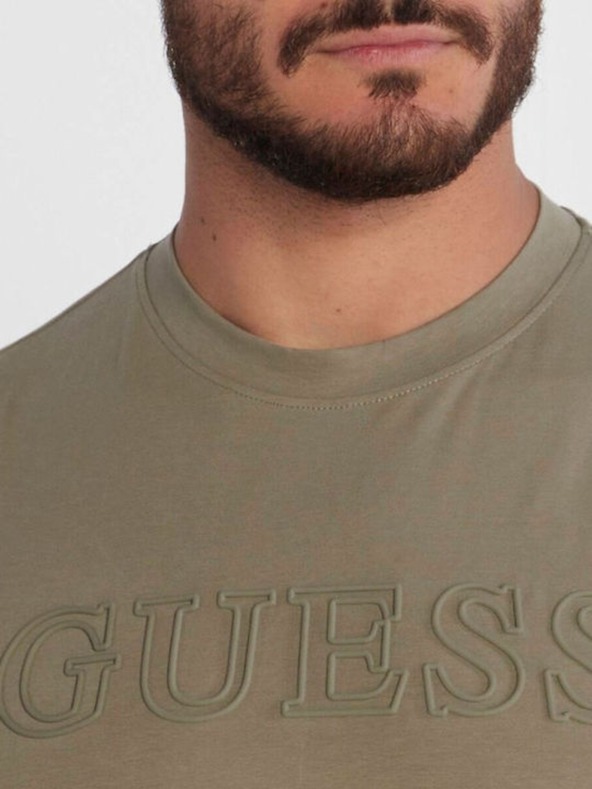 Guess Jeans Pánske zelené tričko Alphy Guess jeans