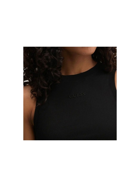 Guess Jeans Dámska čierna blúzka bez rukávov Guess jeans