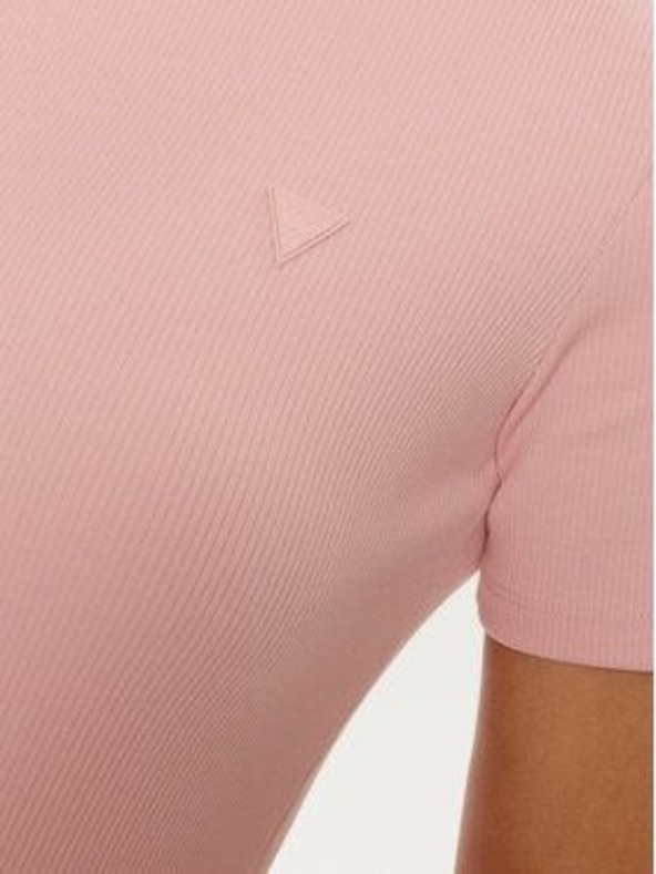 Guess Jeans Dámske ružové rebrované tričko G6J8 Guess jeans