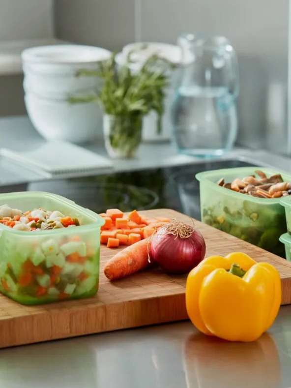 Lékué Zelená silikónová dóza na potraviny Lékué (1000 ml )