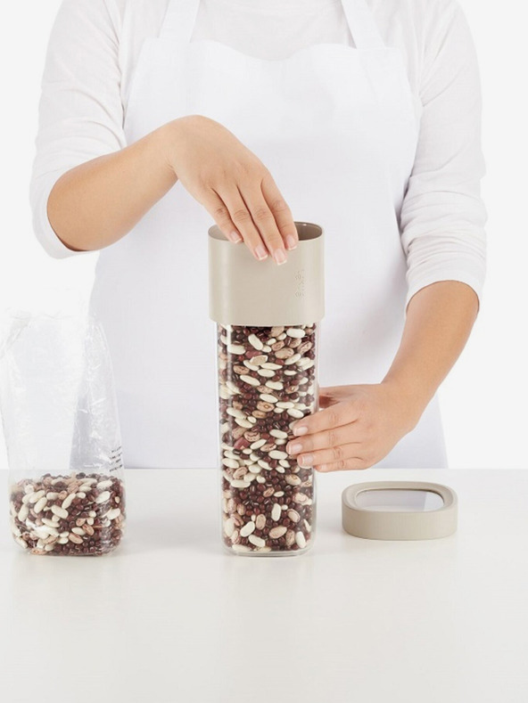 Lékué Svetlosivá súprava nádob na skladovanie suchých potravín Lékué Flip Storage (L)