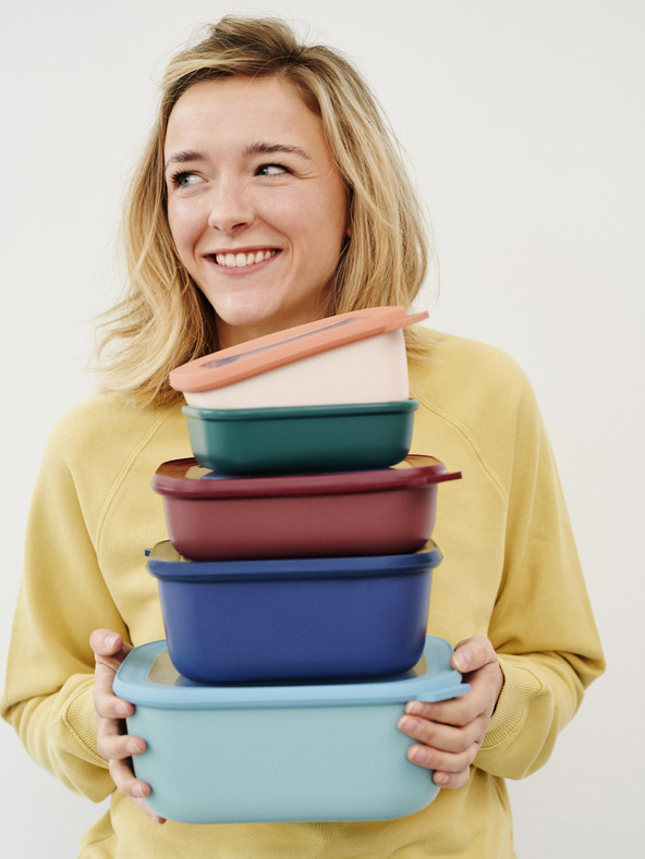 Mepal Svetlozelená obdĺžniková miska Mepal Cirqula s objemom 1500 ml