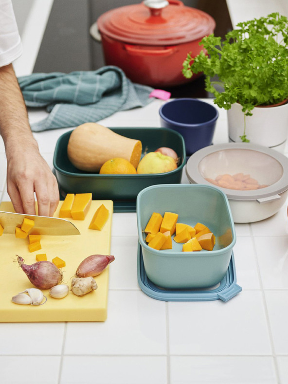 Mepal Svetlomodrá miska Mepal Cirqula Rectangular 1000 ml