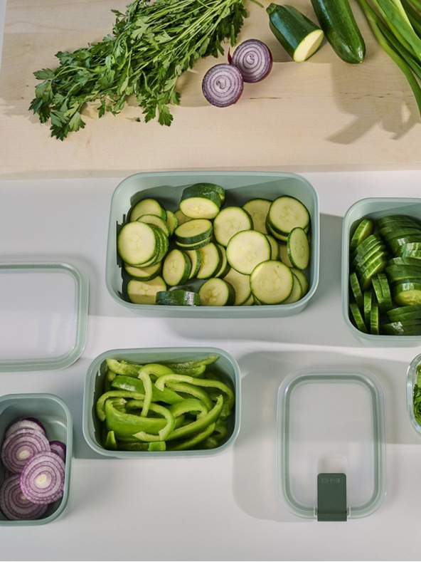 Mepal Sada dóz na potraviny v čiernej farbe Mepal EasyClip 2x450 + 1000 ml