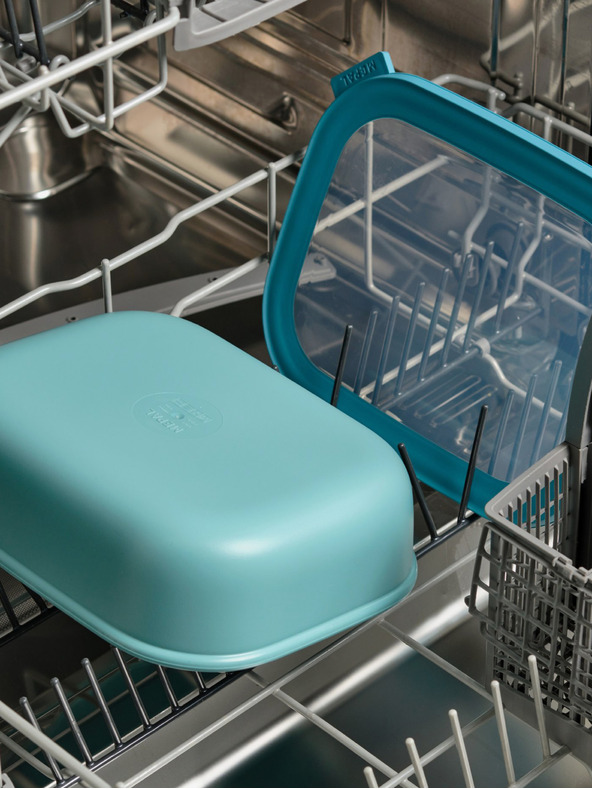 Mepal Svetlomodrá sada misiek Mepal Cirqula Rectangular 750 + 1500 + 3000 ml