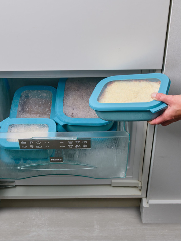 Mepal Svetlomodrá sada misiek Mepal Cirqula Rectangular 750 + 1500 + 3000 ml