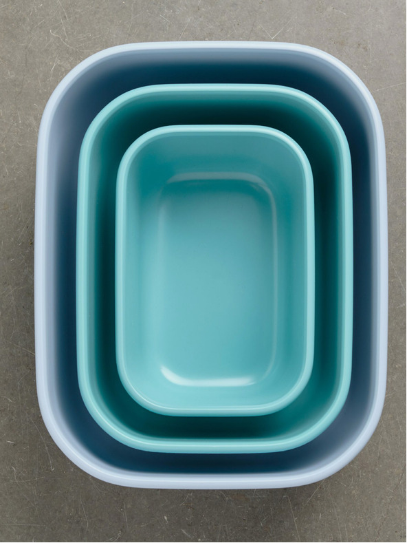 Mepal Svetlozelená sada dóz Mepal Cirqula Rectangular 750 +1500 + 3000 ml