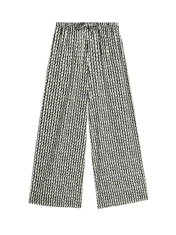 Marks & Spencer Geometrické nohavicové sukne so širokými nohavicami Marks & Spencer čierna