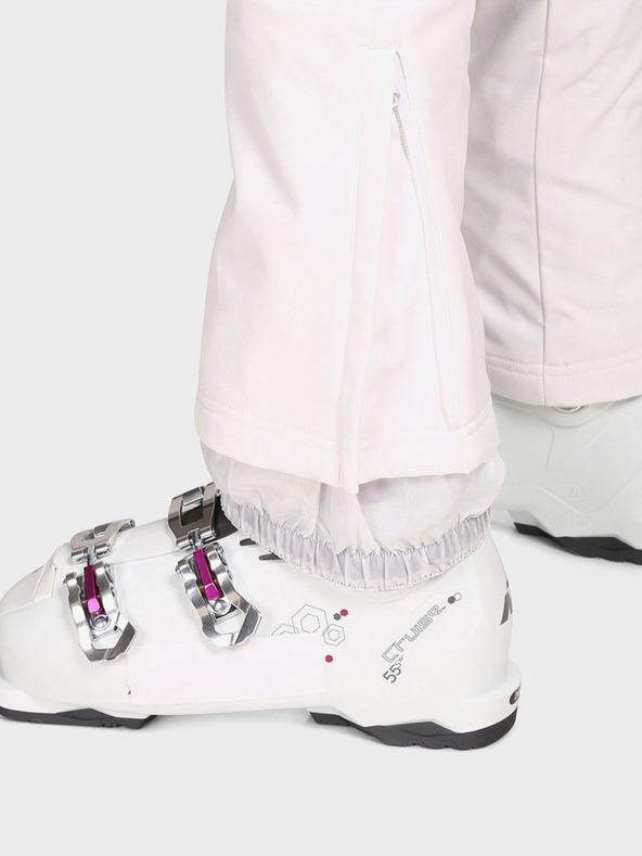 Kilpi Biele dámske softshellové lyžiarske nohavice Kilpi DIONE