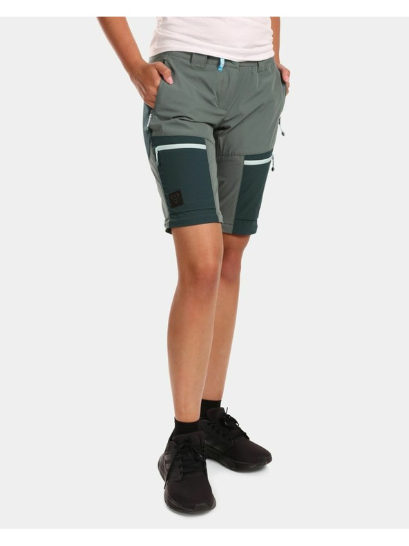 Kilpi Dámske outdoorové odopínateľné nohavice Kilpi HOSIO-W Tmavo zelená