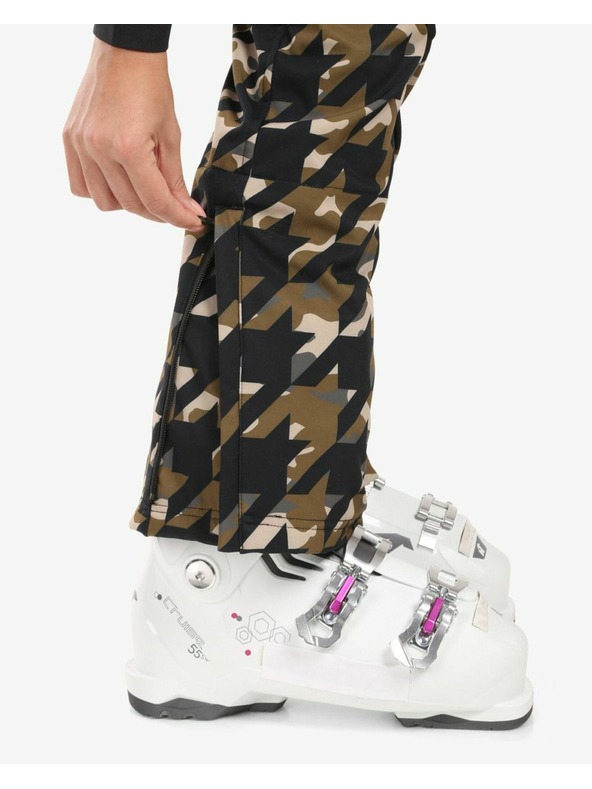 Kilpi Dámske softshellové lyžiarske nohavice Kilpi TORIEN-W Khaki