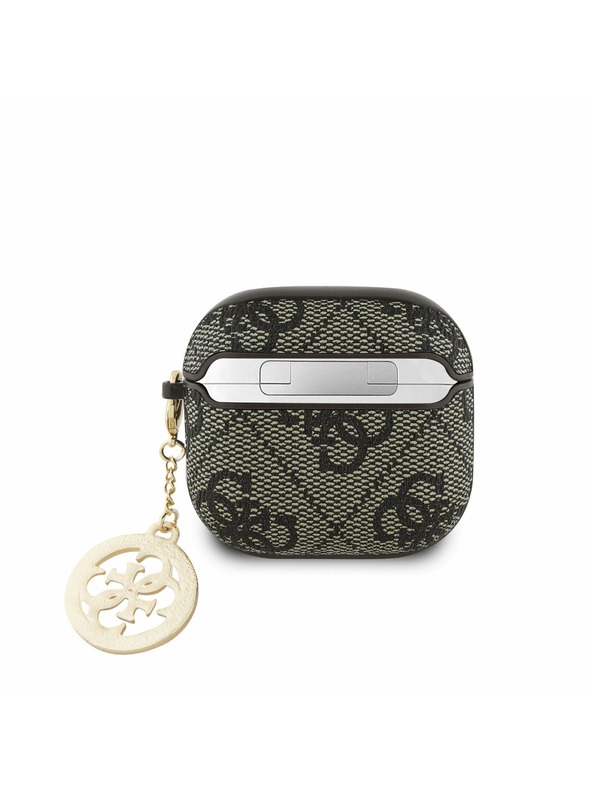 Guess Guess 4G Script PC/PU Charm Obal pre AirPods 4 Brown