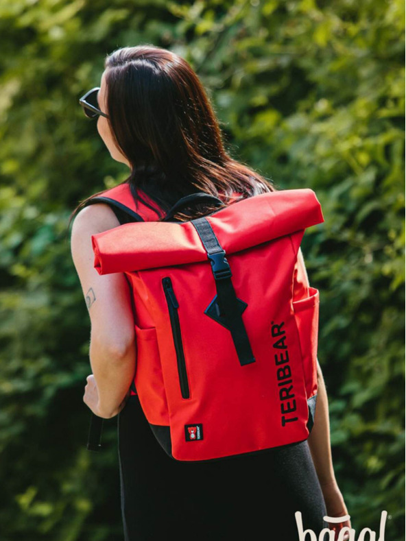 BAAGL  Červený baliaci batoh teribear červený Baagl