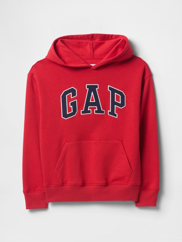 GAP Detská mikina s logom a fleece GAP