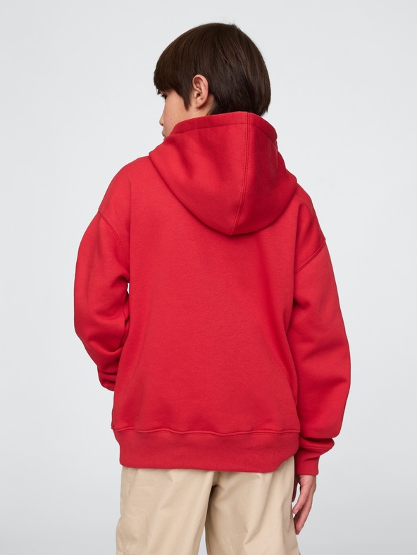 GAP Detská mikina s logom a fleece GAP