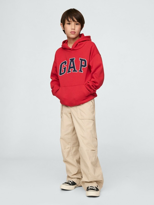 GAP Detská mikina s logom a fleece GAP
