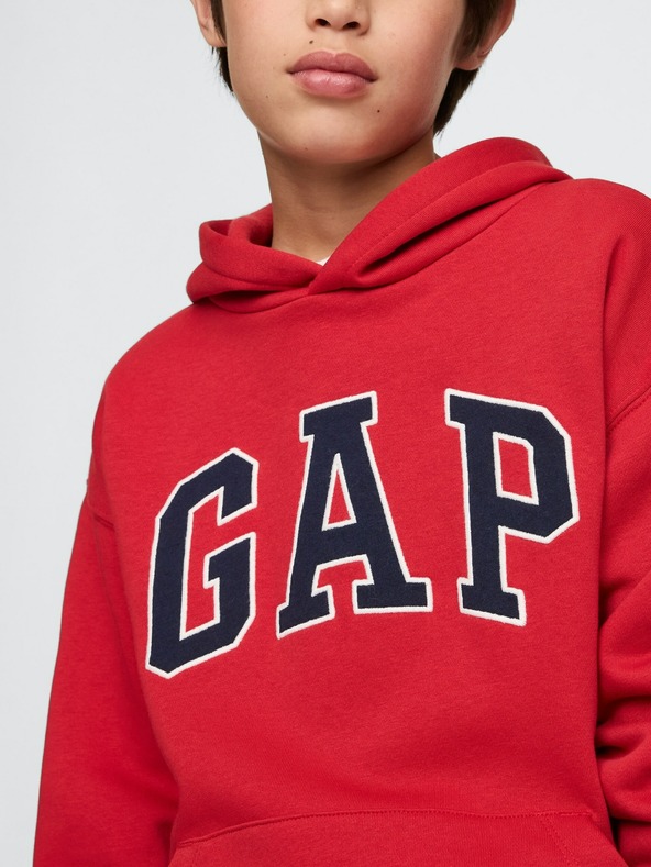 GAP Detská mikina s logom a fleece GAP