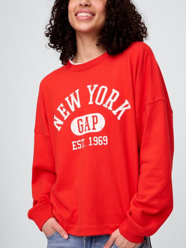 GAP Oversize mikina s logom Americana GAP
