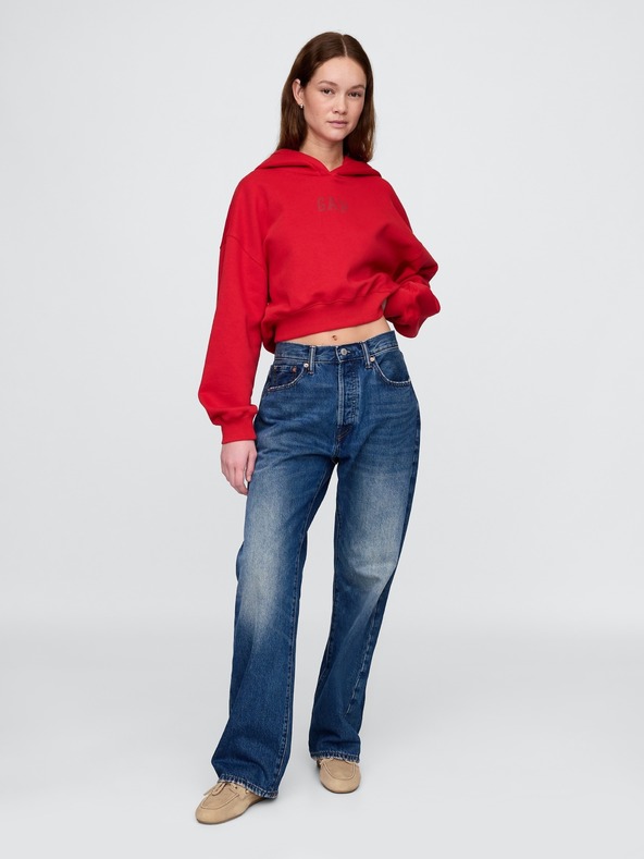 GAP Mikina s kapucňou Logo Cropped Americana GAP