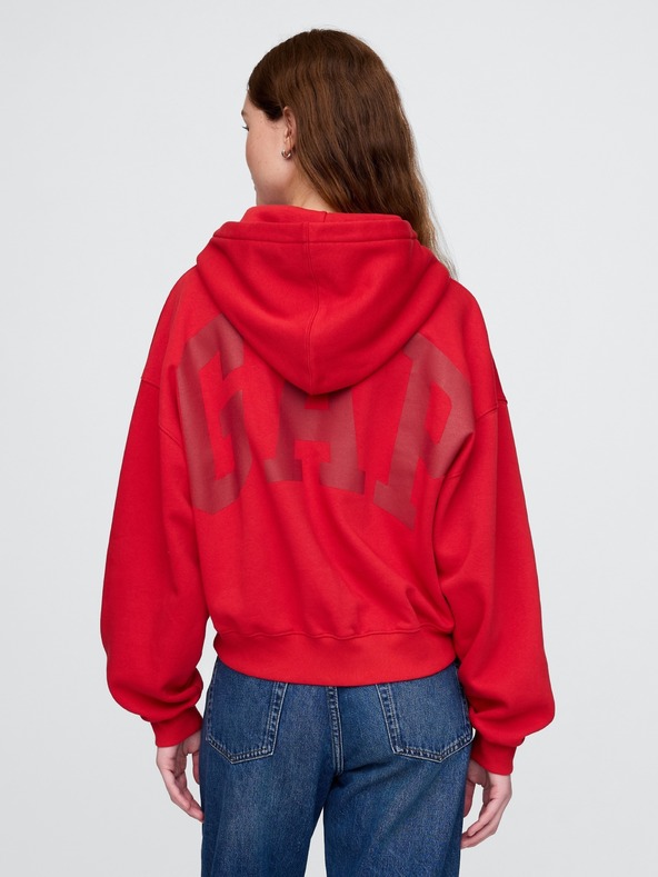 GAP Mikina s kapucňou Logo Cropped Americana GAP