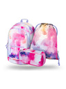 BAAGL  Ružová školská súprava - batoh, peračník, taška Baagl Core Painting