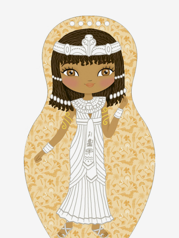 ELLA & MAX Obliekanie bábik egyptskej FARAH - omaľovánka