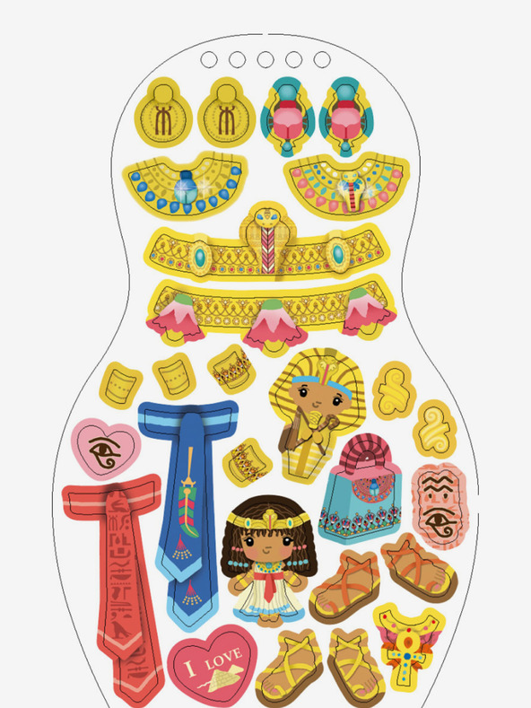 ELLA & MAX Obliekanie bábik egyptskej FARAH - omaľovánka