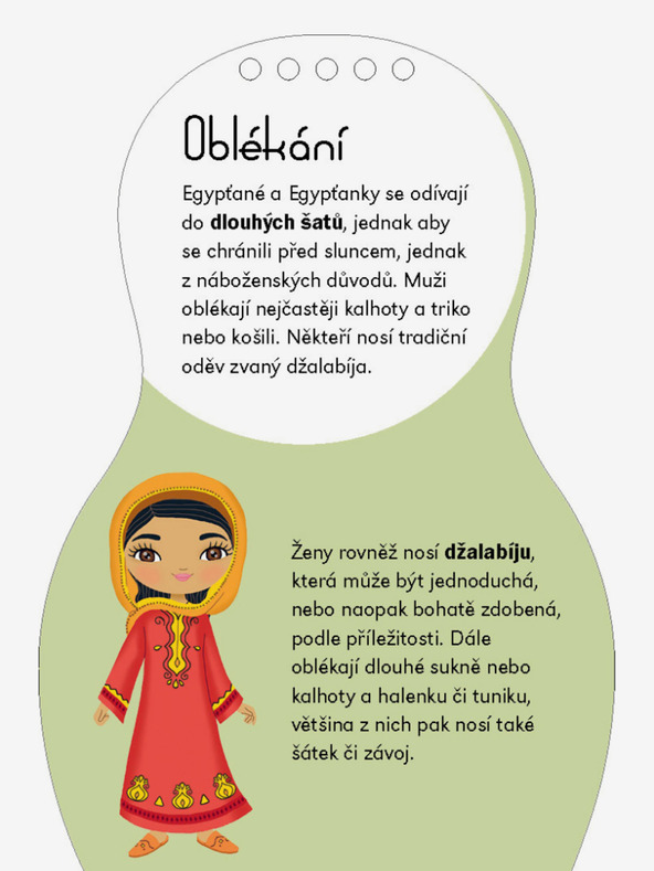 ELLA & MAX Obliekanie bábik egyptskej FARAH - omaľovánka