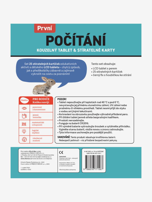 ELLA & MAX Magická tabuľka a stieracie karty - Prvé počítanie
