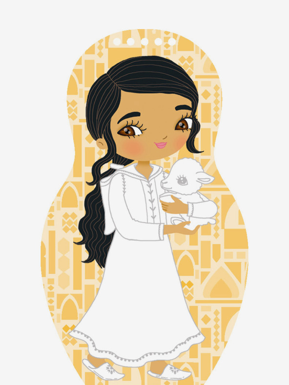 ELLA & MAX Oblečte marocké bábiky LOUNA - omaľovánka