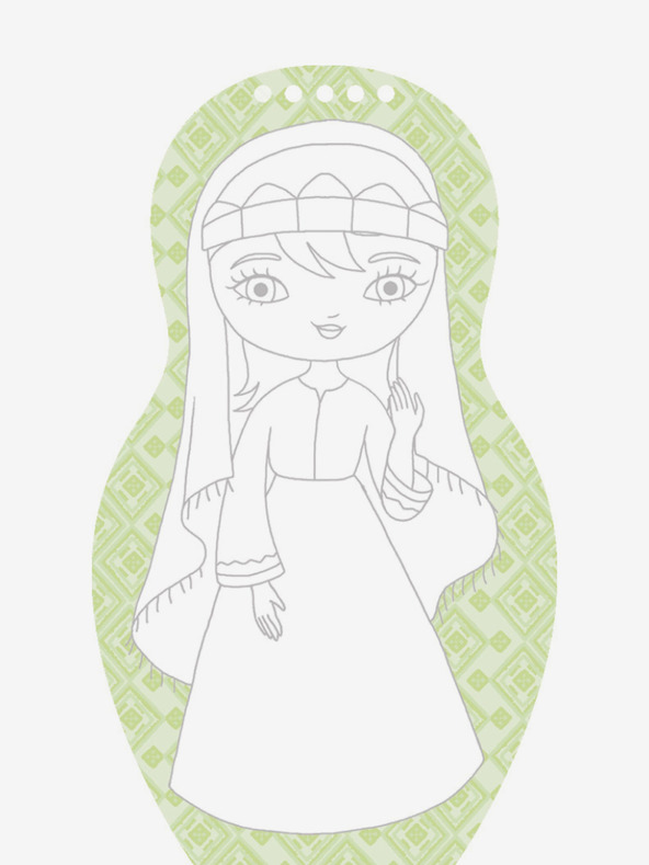 ELLA & MAX Oblečte marocké bábiky LOUNA - omaľovánka