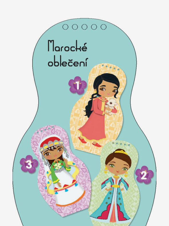 ELLA & MAX Oblečte marocké bábiky LOUNA - omaľovánka