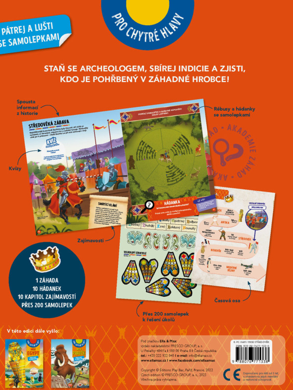 ELLA & MAX MISE MEDIEVAL - Pátranie a záchrana so samolepkami