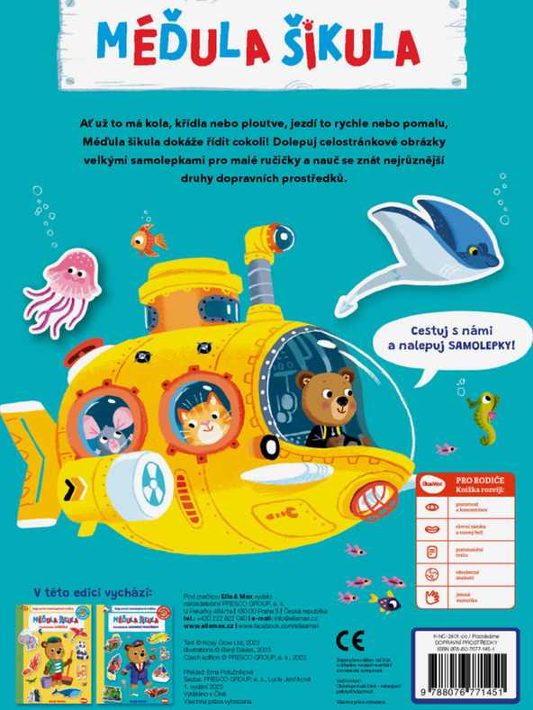 ELLA & MAX MAD ŠIKULA: POZNÁME DOPRAVU - Kniha so samolepkami