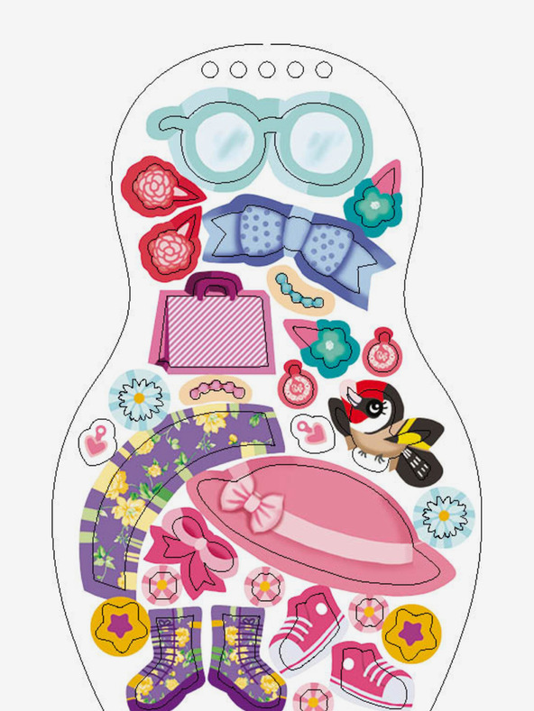 ELLA & MAX Oblečte moravské bábiky NATALKA - Omaľovánka