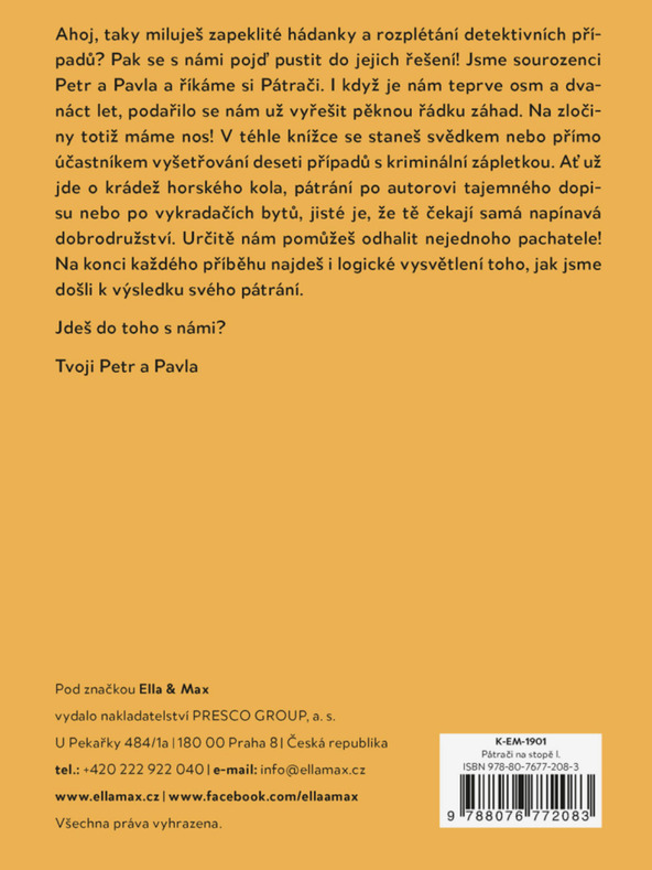 ELLA & MAX PÁTRAČI NA STOPE I. – Detektívne príbehy s hádankou