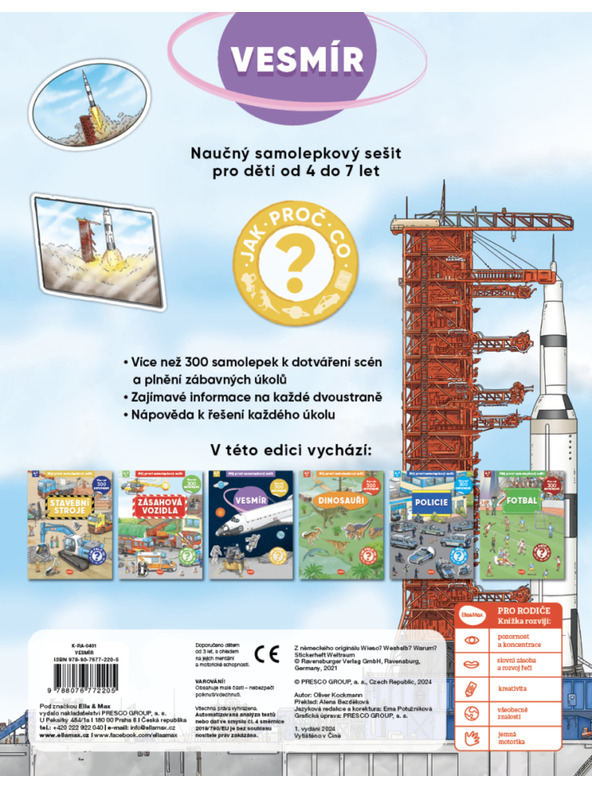 ELLA & MAX Moja prvá kniha samolepiek - VESMÍR